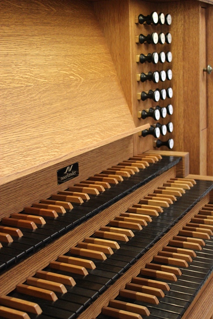 detail klavieren en trekregisters